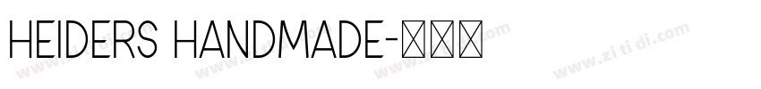 Heiders Handmade字体转换